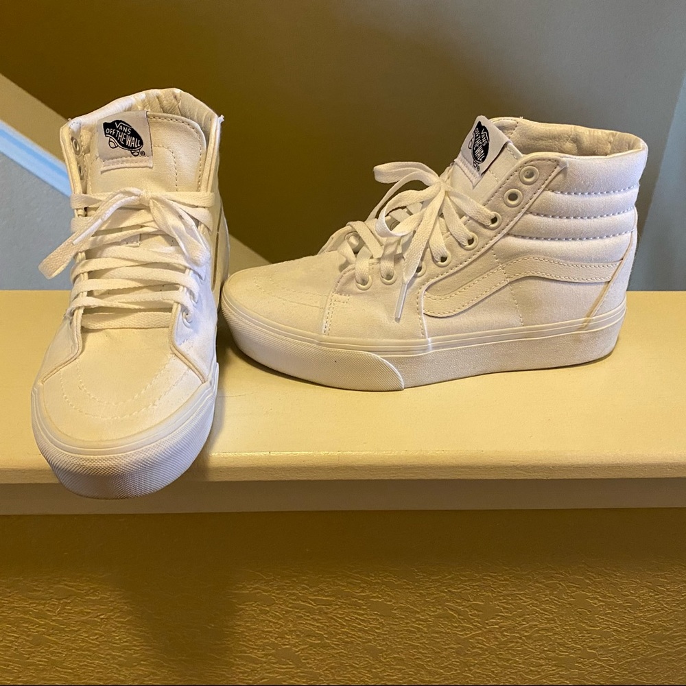 High Top White Vans